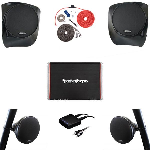 SSV Works 2015+ & XP 900 Polaris Ranger 4 Speaker Stereo Package