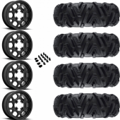 15" KMC KS133 Mesa Black & 28" EFX MotoMTC Wheel and Tire Package