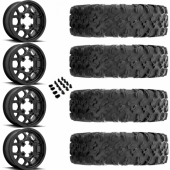15" KMC KS133 Mesa Black & 30" EFX MotoRavage Wheel and Tire Package