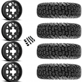 15" KMC KS133 Mesa Black & 30" EFX MotoVator Wheel and Tire Package