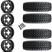 15" KMC KS133 Mesa Black & 30" Nitto Trail Grappler SxS Wheel and Tire Package