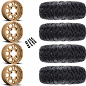 15" KMC KS133 Mesa Bronze & 28" EFX MotoClaw Wheel and Tire Package