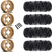 15" KMC KS133 Mesa Bronze & 28" EFX MotoMTC Wheel and Tire Package