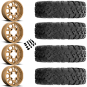 15" KMC KS133 Mesa Bronze & 30" EFX MotoRavage Wheel and Tire Package