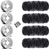 15" KMC KS133 Mesa Machined & 28" EFX MotoMTC Wheel and Tire Package