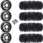 15" KMC KS136 Toro Black & 28" EFX MotoMTC Wheel and Tire Package