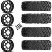 15" KMC KS136 Toro Black & 30" EFX MotoRavage Wheel and Tire Package