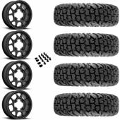 15" KMC KS136 Toro Black & 30" EFX MotoVator Wheel and Tire Package
