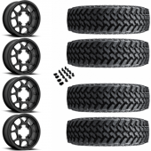 15" KMC KS136 Toro Black & 30" Nitto Trail Grappler SxS Wheel and Tire Package