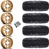 15" KMC KS136 Toro Bronze & 28" EFX MotoClaw Wheel and Tire Package