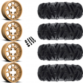 15" KMC KS136 Toro Bronze & 28" EFX MotoMTC Wheel and Tire Package
