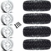 15" KMC KS136 Toro Machined & 28" EFX MotoClaw Wheel and Tire Package