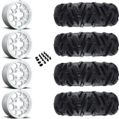 15" KMC KS136 Toro Machined & 28" EFX MotoMTC Wheel and Tire Package