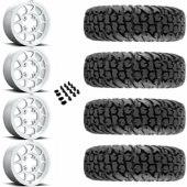 15" KMC KS136 Toro Machined & 30" EFX MotoVator Wheel and Tire Package