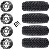 15" KMC KS235 Grenade Beadlock Machined & 30" EFX MotoHammer Wheel and Tire Package