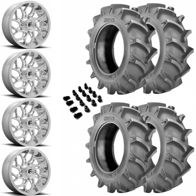 18" Fuel D204 Runner Polished & 33" BKT 171 Wheel and Tire Package
