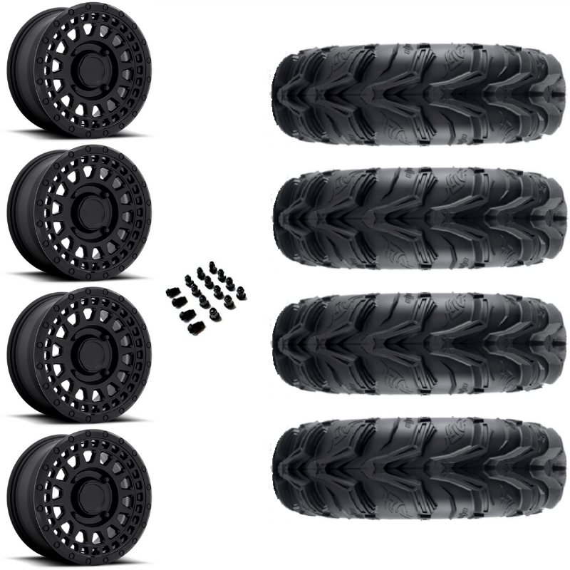 14" Black Rhino Parker UTV Black & 27" EFX MotoMax Wheel and Tire