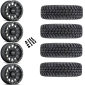 14" Method MR401 Black & 30" Tensor Regulator Wheel and Tire Package
