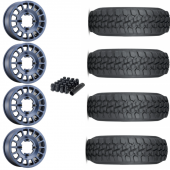 14" Method MR407 Blue & 30" Tensor DS Wheel and Tire Package