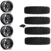 15" Fuel Anza D557 Black & 35" EFX MotoVator R/T Wheel and Tire Package