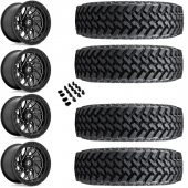15" Fuel D741 Runner Black & 30" Nitto Trail Grappler SxS Wheel and Tire Package