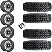 15" Fuel Tech D919 Beadlock Anthracite & 33" Nitto Trail Grappler SxS Wheel and Tire Package