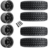 15" Fuel D783 Unit Black & 30" Nitto Trail Grappler SxS Wheel and Tire Package