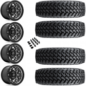 15" Fuel D784 Unit Gunmetal & 30" Nitto Trail Grappler SxS Wheel and Tire Package
