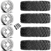 15" KMC KS133 Mesa Machined & 30" EFX MotoRavage Wheel and Tire Package
