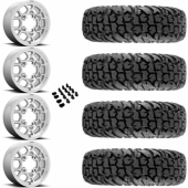 15" KMC KS133 Mesa Machined & 30" EFX MotoVator Wheel and Tire Package