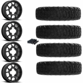 15" KMC KS136 Toro Black & 35" EFX MotoVator R/T Wheel and Tire Package