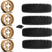 15" KMC KS136 Toro Bronze & 33" EFX MotoVator R/T Wheel and Tire Package