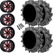20" Fuel Kompressor UTV D642 Candy Red & 33" EFX MotoHavok Wheel and Tire Package