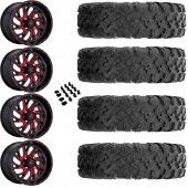 20" Fuel Kompressor UTV D642 Candy Red & 35" EFX MotoRavage Wheel and Tire Package