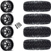 20" Fuel UTV Maverick D538 Black & 33" EFX MotoClaw Wheel and Tire Package