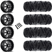 20" Fuel UTV Maverick D538 Black & 34" EFX MotoMTC Wheel and Tire Package