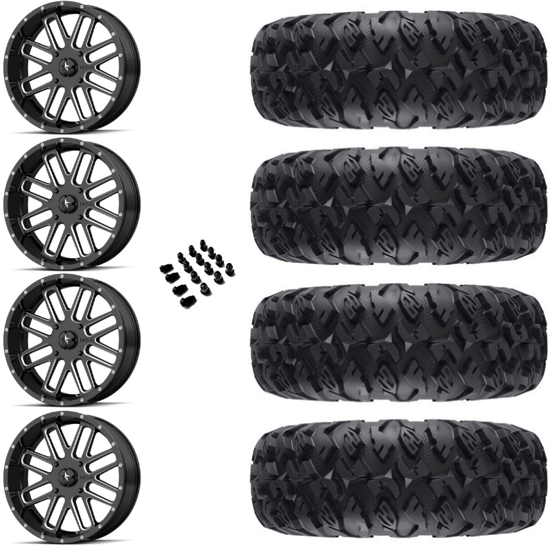 20" MSA M35 Bandit Black & 33" EFX MotoClaw Wheel and Tire Package