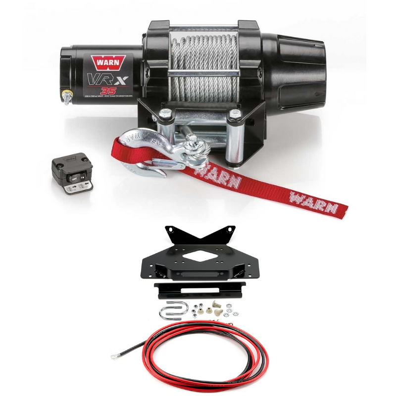 Warn Kawasaki Mule Pro FX/FXT/DX/DXT VRX Winch Kit Side By Side UTV Parts