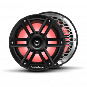 Rockford Fosgate M2-8HB M2 8" Horn Tweeter Marine Speakers w/ RGB LEDs Black & Stainless Grilles Pai