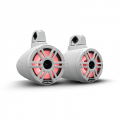Rockford Fosgate M2WL-8H 8" M2 Horn Tweeter Tower Speakers with RGB LEDs & Clamps White