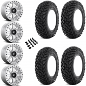 14" Fuel Maverick Beadlock D937 Machine & 28" EFX Gripper UTV Wheel and Tire Package