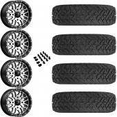 14" MSA M38 Brute Black/Machined & 32" EFX Gripper R/T Wheel and Tire Package