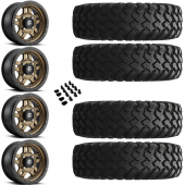 14" Fuel Anza D583 Bronze & 28" EFX MotoRally Wheel and Tire Package