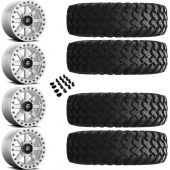 14" Fuel Maverick Beadlock D937 Machine & 30" EFX MotoRally Wheel and Tire Package