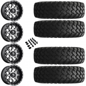 14" Fuel Nutz D541 Black/Machine & 30" EFX MotoRally Wheel and Tire Package