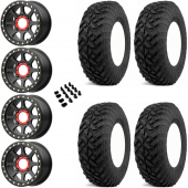 15" KMC KS234 Addict 2 Beadlock Black & 35" EFX Gripper R/T-K Wheel and Tire Package