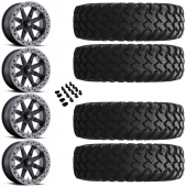 15" MSA M31 Lok2 Beadlock Black & 35" EFX MotoRally Wheel and Tire Package