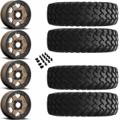 15" Fuel Block D924 Beadlock Bronze & 28" EFX MotoRally Wheel and Tire Package