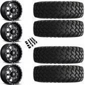 15" Fuel Maverick D538 Black & 30" EFX MotoRally Wheel and Tire Package