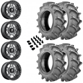 14" Fuel Anza Beadlock D918 Anthracite & 28" BKT 171 Wheel and Tire Package